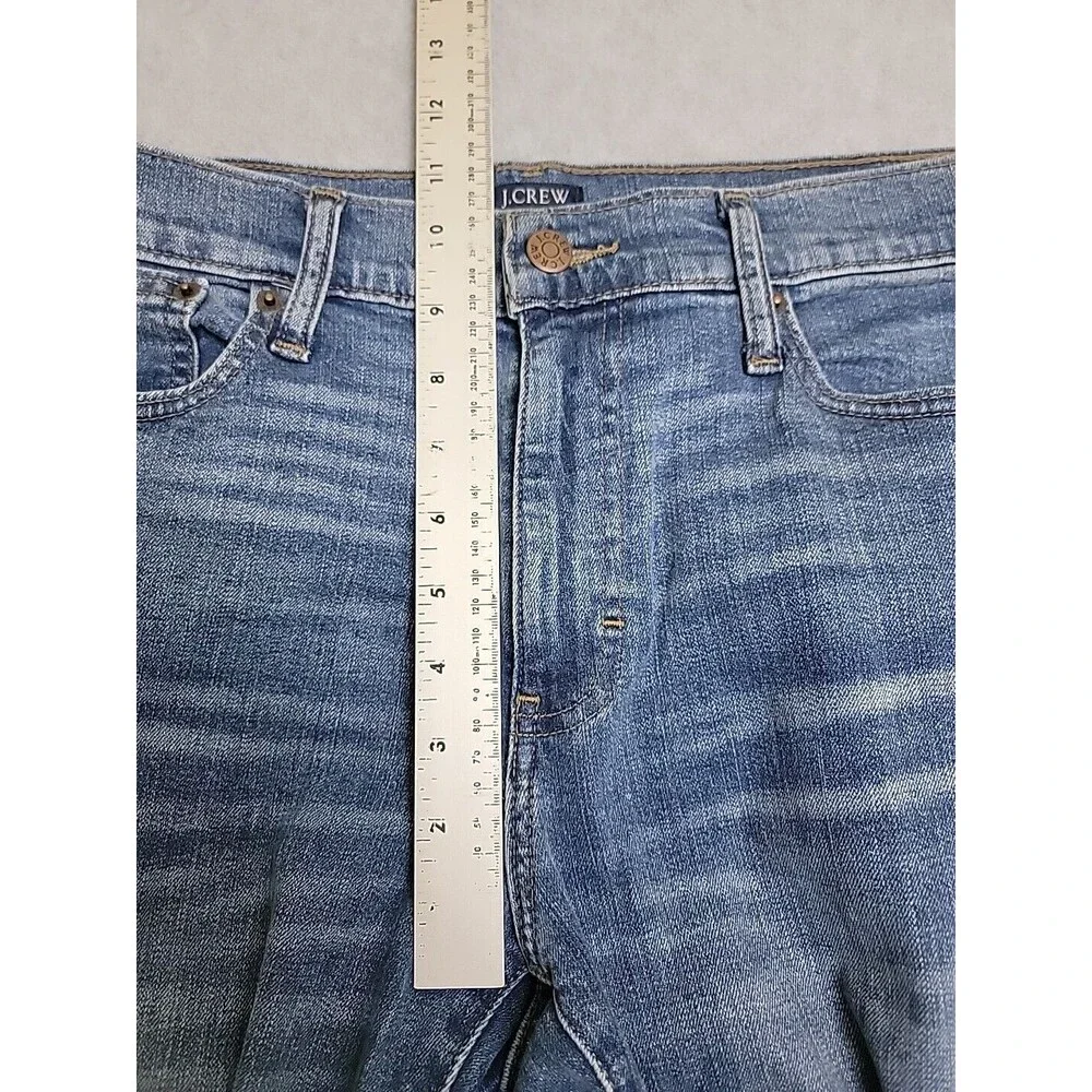 J Crew Outfitters Jeans Mens 33 34x33 Slim Straight Mid Rise Blue Stretch Preppy